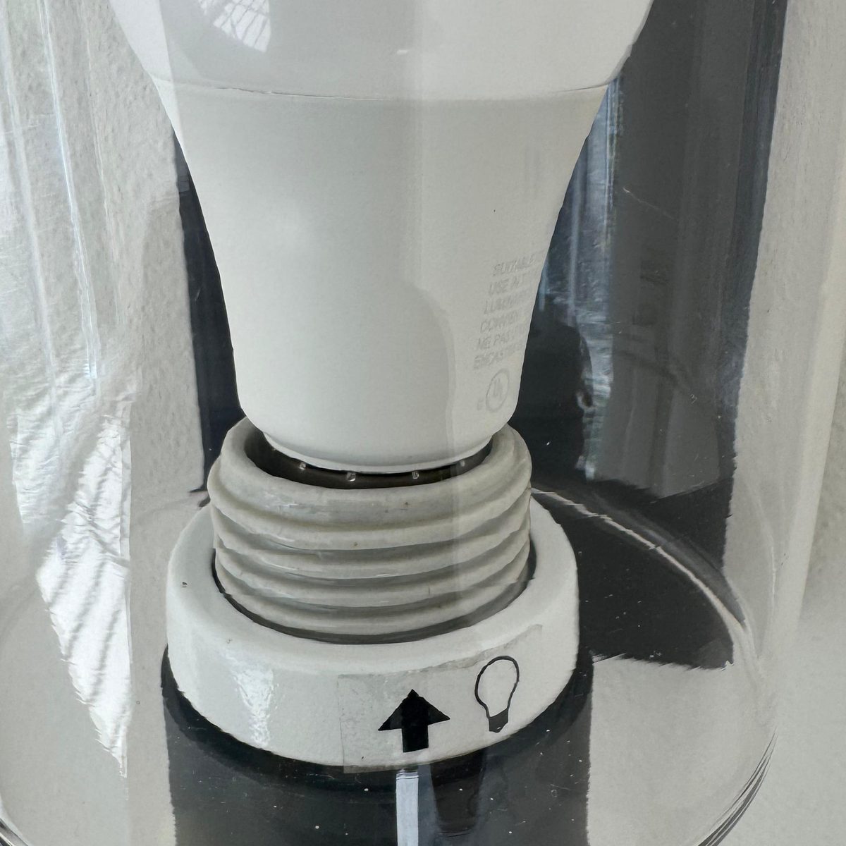 The same light fixture spotless after cleaning